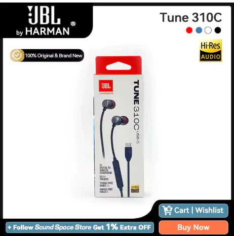 JBL Auriculares alámbricos tipo C
